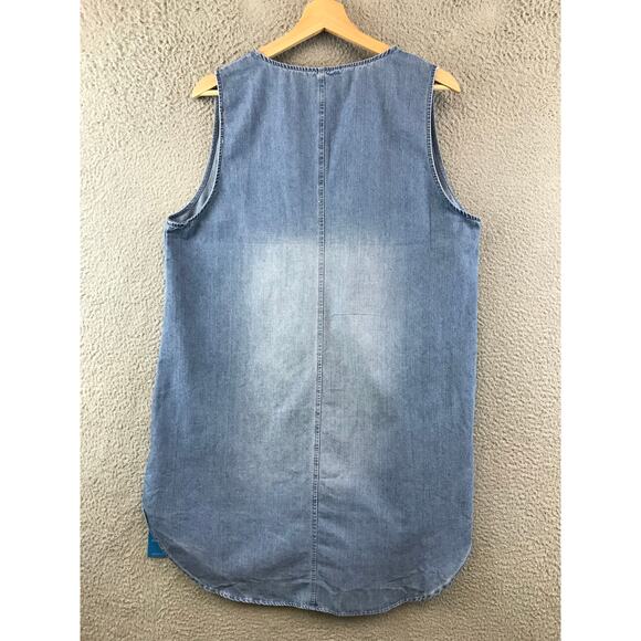 New Women's Cupshe Denim V-Neck Mini Dress size XL - Picture 2 of 11